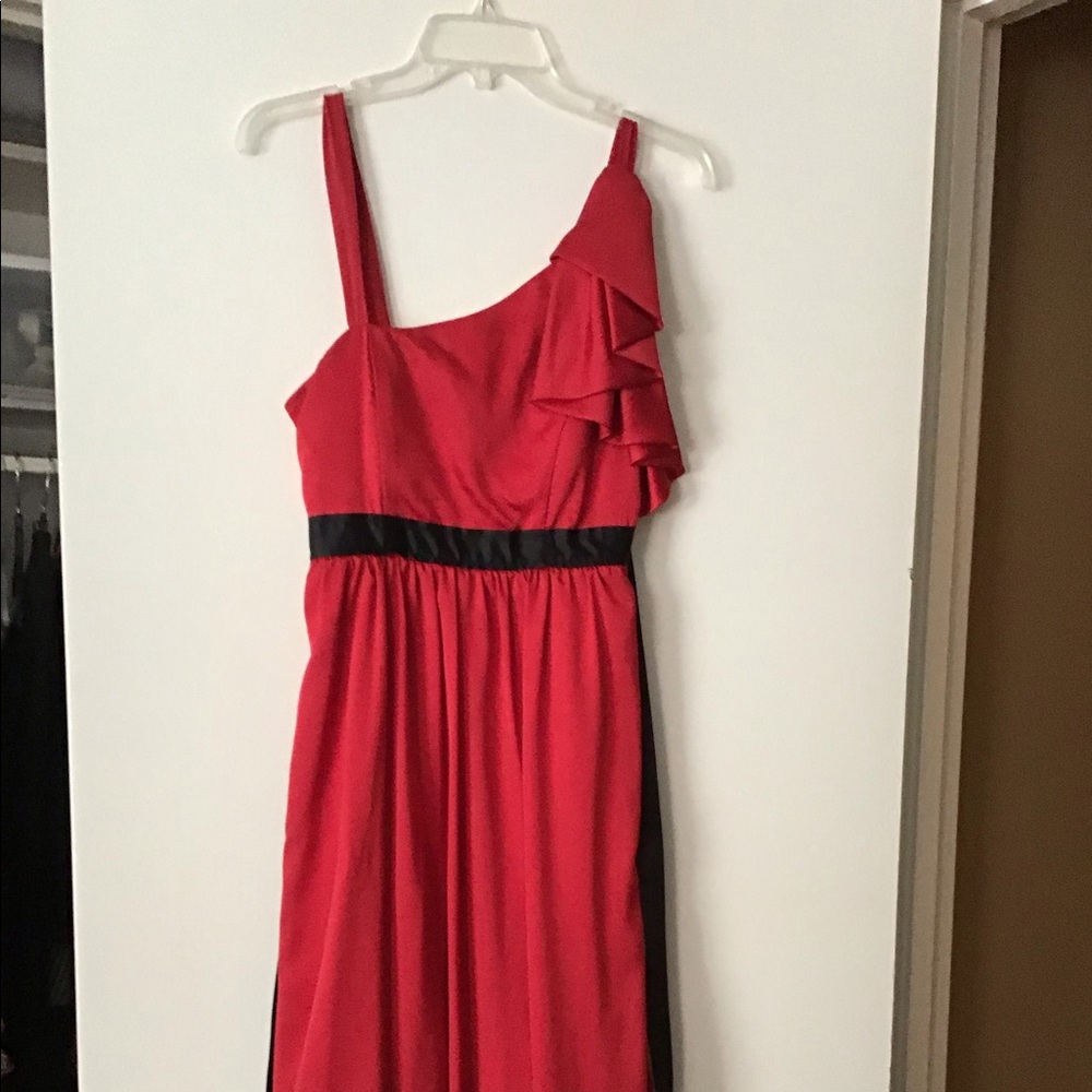 intrigue- Red cocktail dress